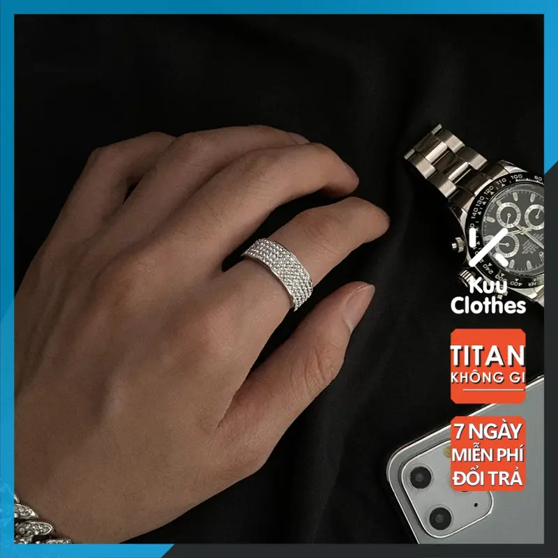 Nhẫn Đính Đá Bling Bling Thời Trang Dring -  Kuuclothes 0