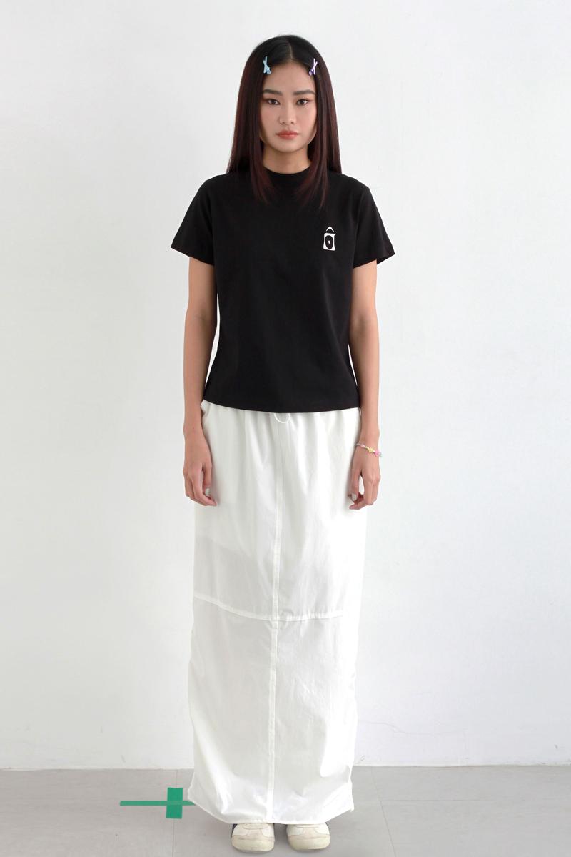 Product Introduction of OLALASTUDIO Áo thun Baby Tee White/Black in họa tiết chữ 3