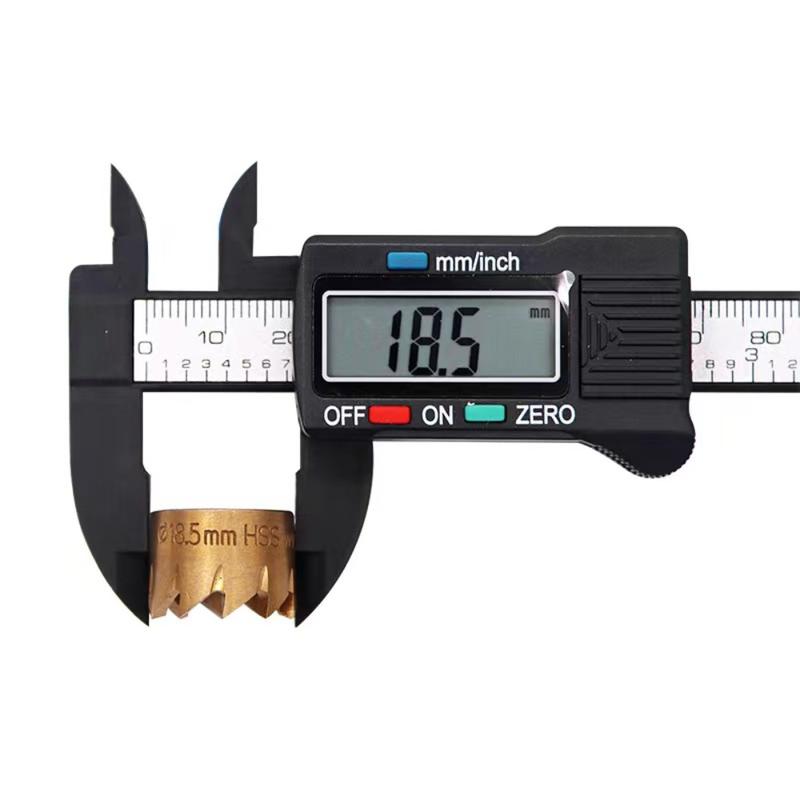 New 150mm Electronic Digital Caliper LCD Screen Conversion in Inches and Millimeters Carbon Fiber Dial Vernier Caliper Plastic Gauge Depth Gauge Micrometer Measuring Tool 3