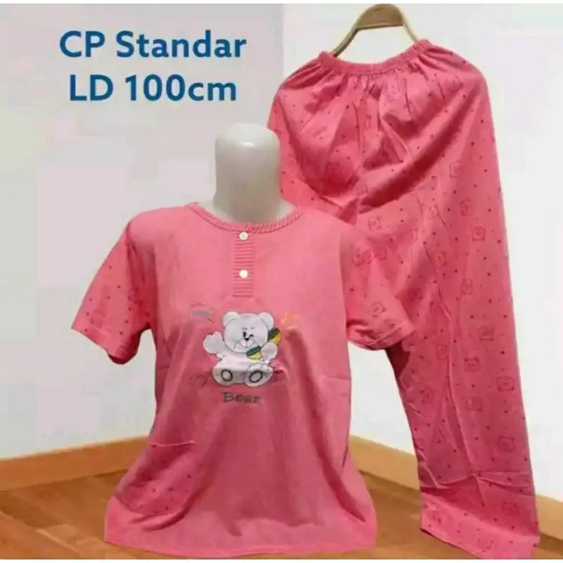 SETELAN BAJU TIDUR WANITA CELANA PANJANG CP JUMBO DAN STANDAR SETELAN BAJU TIDUR DEWASA LD 120 JUMBO