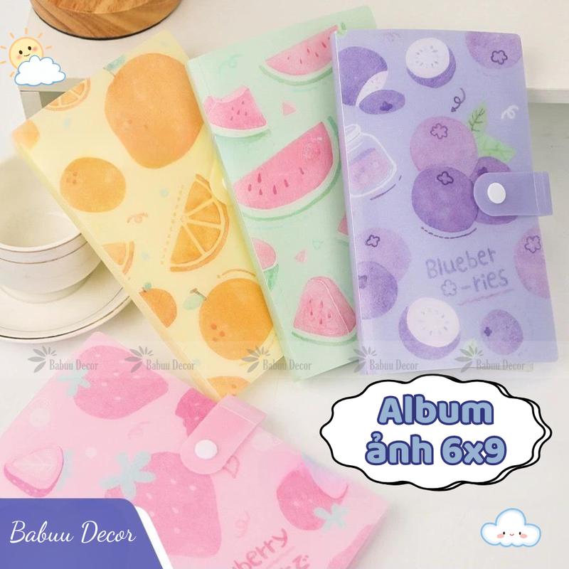 Cuốn Album ảnh 6x9cm 120 ngăn và 240 ngăn nhựa dẻo xinh xắn Babuu Decor 