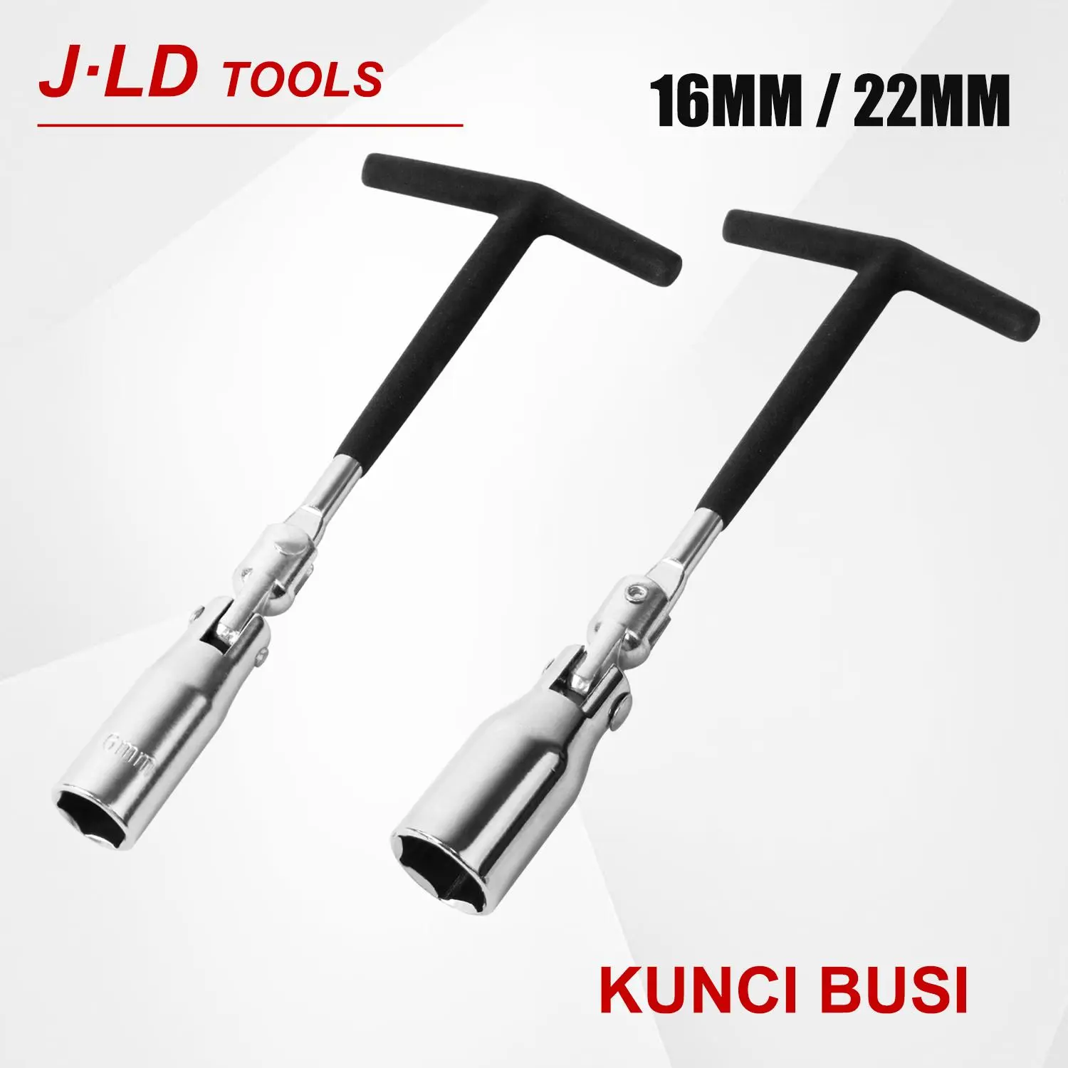 JLD Kunci Busi Kunci Shock Busi Flexsible 16mm/21mm Spark Plug Socket Wrench Kunci T Sok kunci  scapula