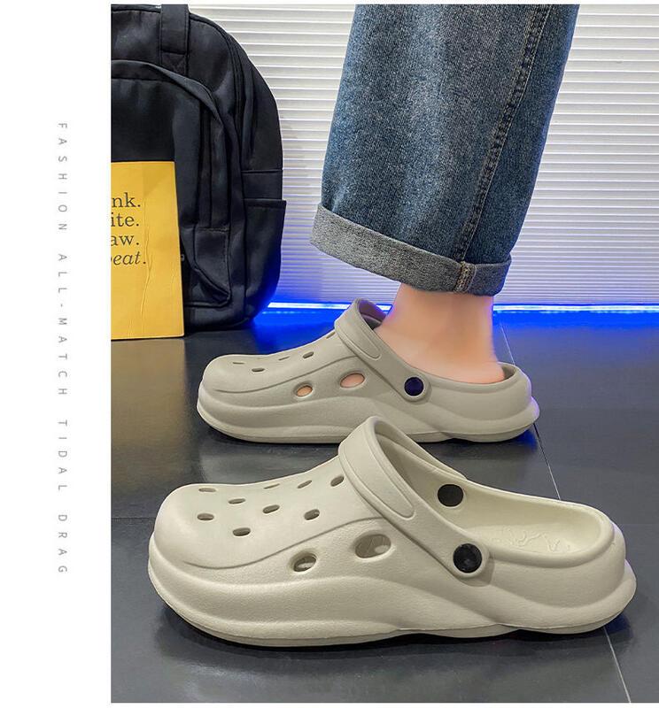 Product Introduction of Couple Hot Sale Brand Clogs Men Sandals Casual Shoes EVA Lightweight Sandles Unisex Colorful Shoes for Summer Beach 5