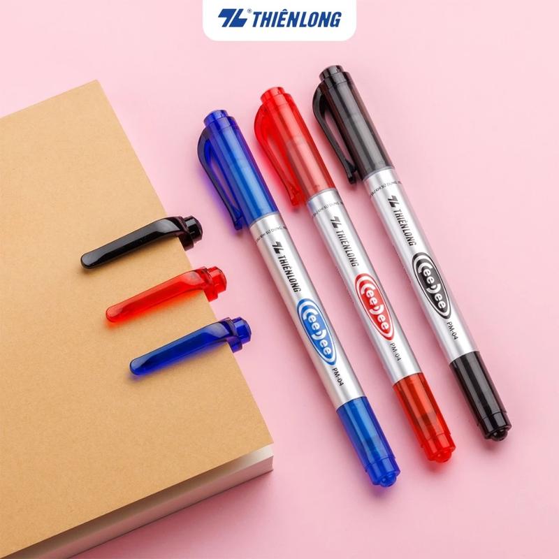  Bút dạ kính bút lông dầu 2 đầu nét nhỏ Thiên Long PM 04  1 Cái  