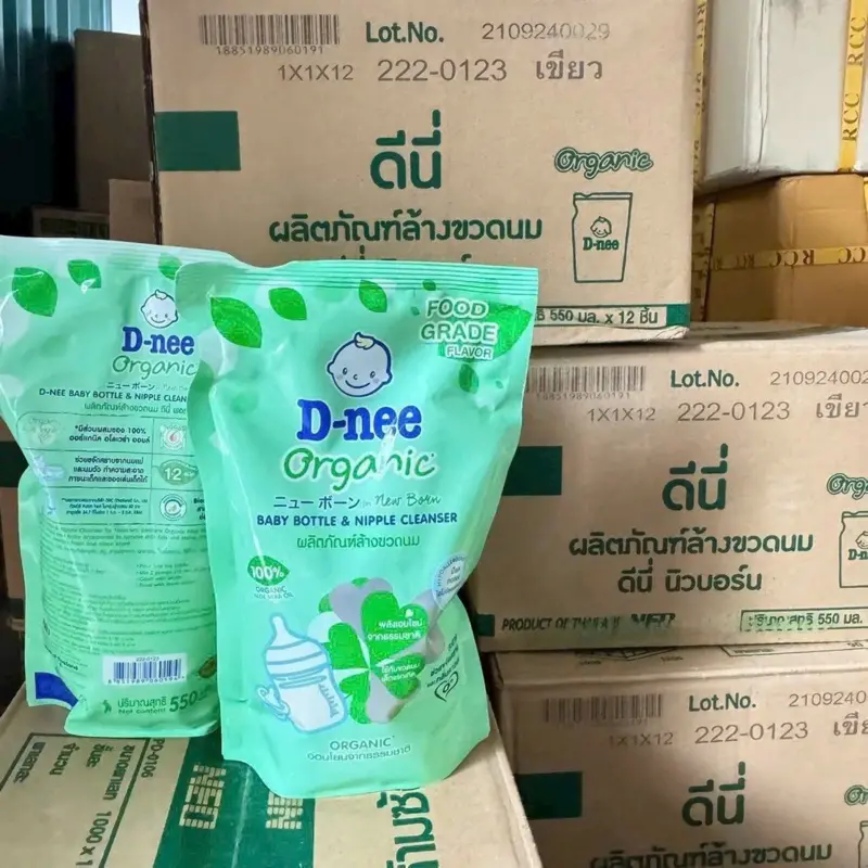 compo 3 túi rửa bình D-nee Thái Lan, chính hãng Thái Lan / túi 550ml x 3 túi