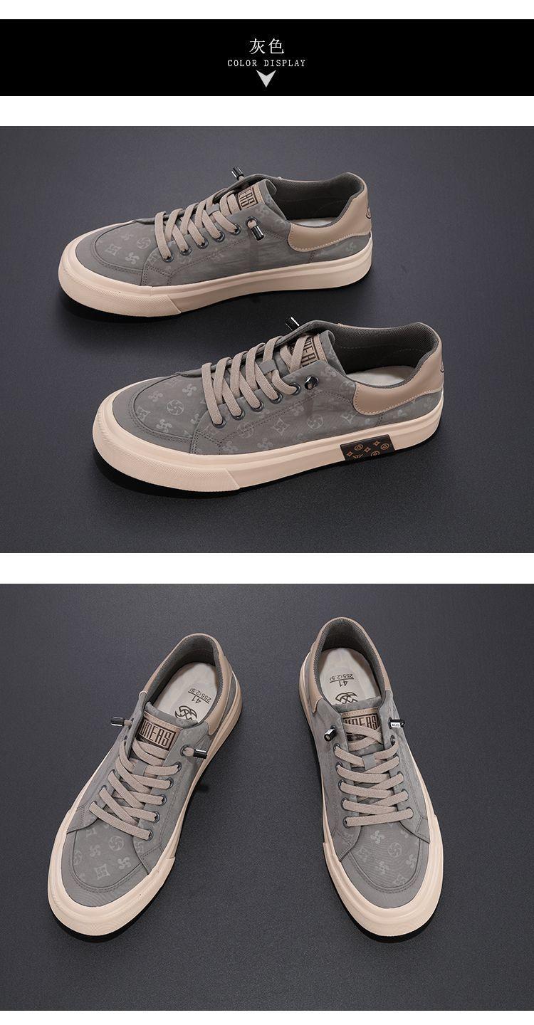 Product Introduction of Spring Breathable Men's Cloth Shoes 2024 New Lazy Breathable Casual Shoes Fashion Versatile Youth Trend Canvas Sneakers Parent 24