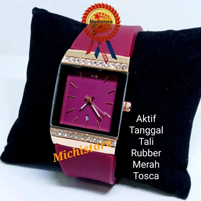 BISA COD, JAM TANGAN RUBBER WANITA ANALOG TANGGAL AKTIF Quartz 3