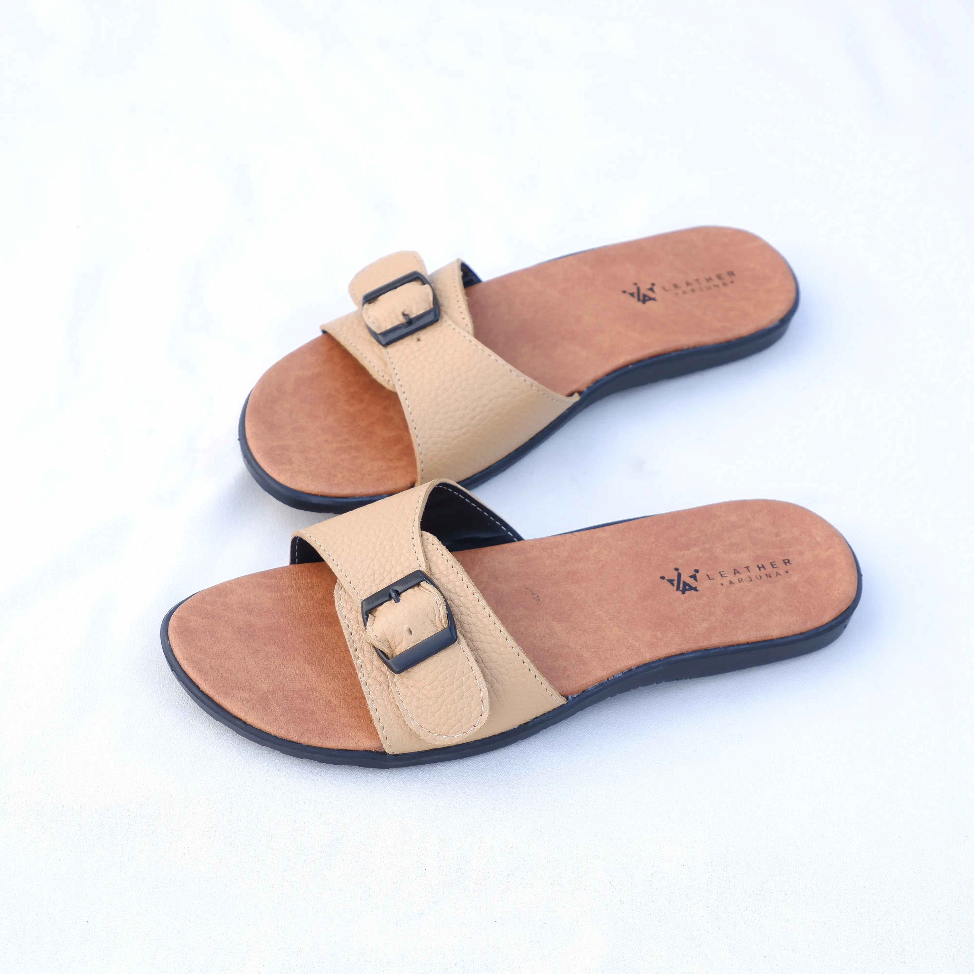 Sandal Sendal Selop Kulit Flat Teplek Wanita Papirut Terbaru Dinda