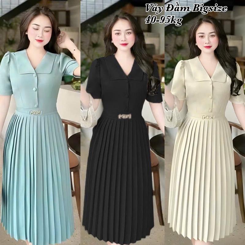 Thời Trang Én Nhỏ Có Bigsize - Đầm Váy Xếp Ly Công Sở Dáng Dài Qua Gối Lụa Chéo Thái Thiết Kế Dự Tiệc Nữ Cho Nàng Chuppy Sang Trọng Cao Cấp Xinh Đẹp Sang Trọng Dễ Thương Giá Rẻ đủ size 40-95kg - 2372
