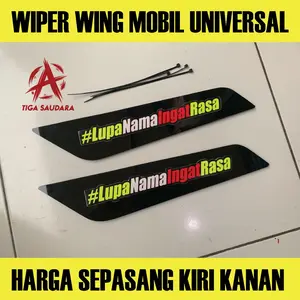 WIPER WING TRUCK UNIVERSAL INGAT RASA LUPA NAMA HITAM 2PCS Car Karbon Sporty