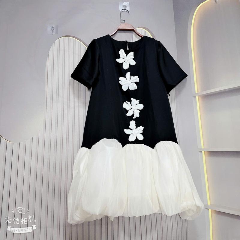 Đầm Bầu 4 Hoa Chân Phối Tơ Bồng Sịn Sò Cho Mẹ Bầu Và Sau Sinh