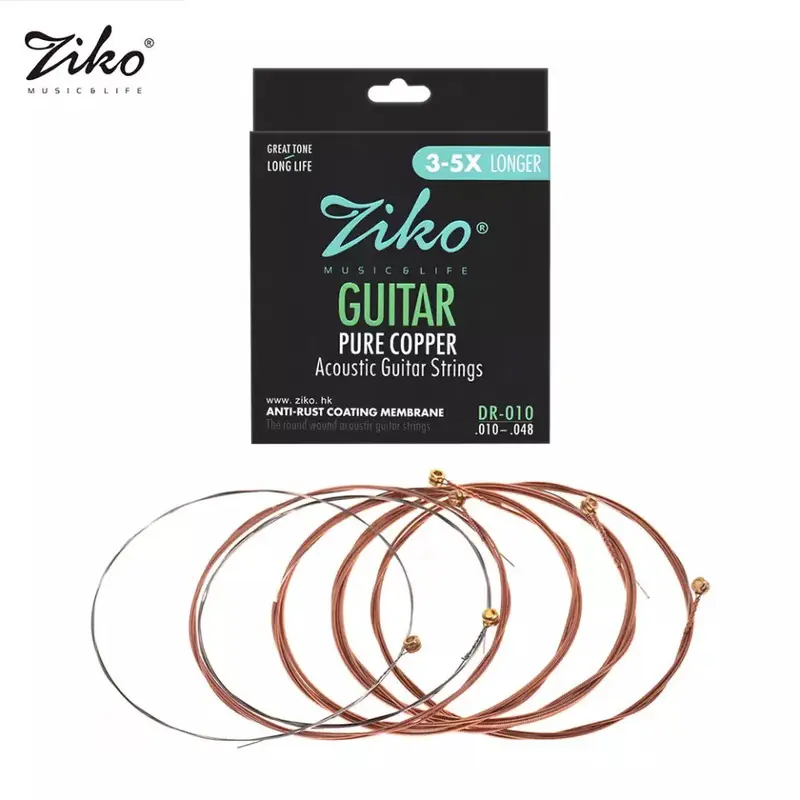 Bộ 6 Dây Đàn Guitar Acoustic Ziko  DR-010, DR011, DR012 5
