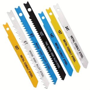 Set de 30 hojas de sierra para calar, incluye dientes gruesos y finos, acero al carbono de alta calidad, resistente y duradero, se puede cortar rápidamente y con precisión, adecuado para madera, metal y otros materiales, 6/8/10/14/18/24/32 TPI