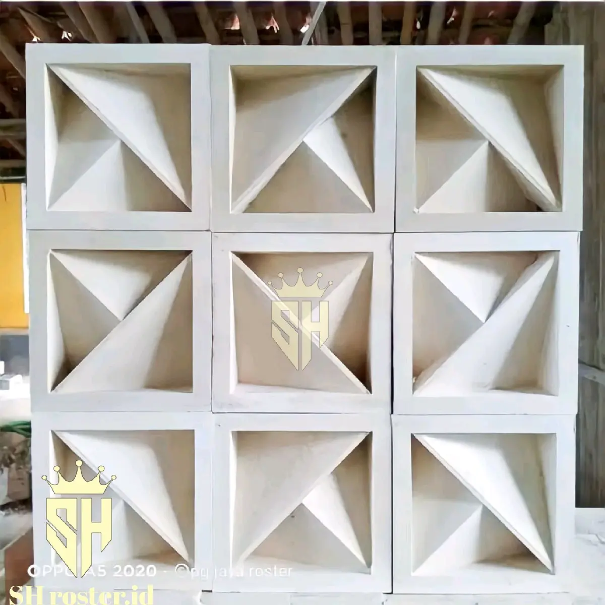 50 pcs roster beton minimalis motif arrow 2 muka best seller