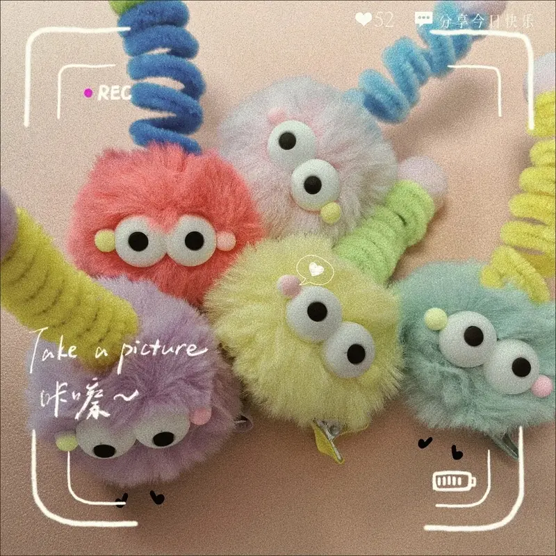 Teletubbies kẹp tóc ngộ nghĩnh than bánh kẹp tóc mắt to dễ thương trẻ em xoắn tóc bóng mỏ vịt kẹp cô gái mũ đợt hàng 2