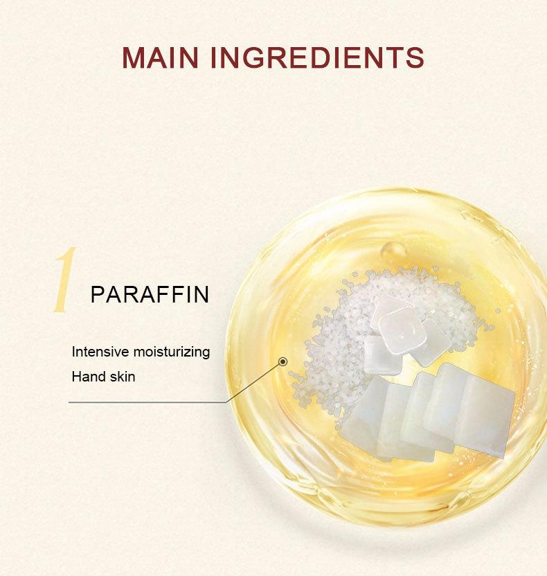 Product Introduction of Foreign Trade Exclusive Hand Wax Glove Hand Wax Mask Fading Wrinkle Moisture Replenishment Repair Hand Care 140G Pack 9