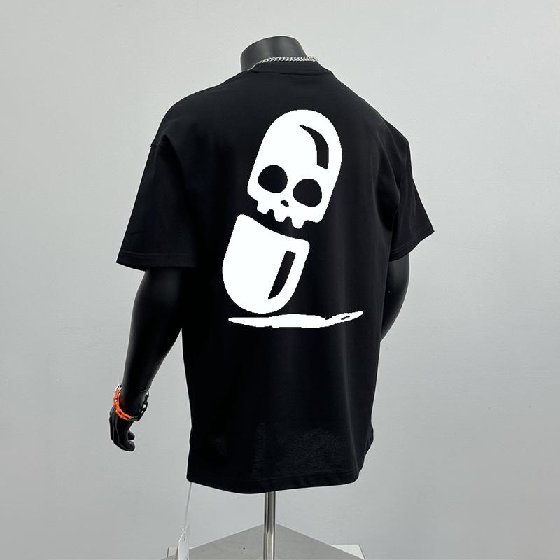 Áo Thun Ngoại Cỡ Thiết Kế Rộng Thùng Thình Đường Phố Cổ Điển, 100% Cotton, Ngắn Tay, Áo Cổ Thuyền Cho Nam Và Nữ, Unisex  cá tính 8