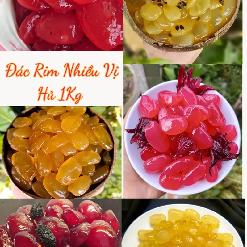 1Kg Đác Rim Nhiều Vị: Chanh Dây, Dâu Tây, Atiso, Đường Thốt Nốt, Đường Phèn, Cam , Dâu Tằm Đậm Đặc 0