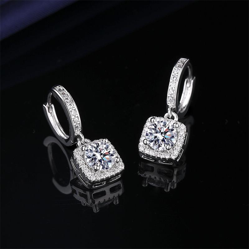 Bông tai nữ cao cấp mois vuông khuyên tròn fullmoi Hoa tai moi vuông tặng kèm hộp fullbox Women 6