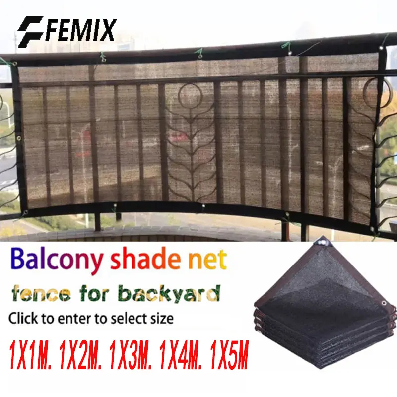 FEMIX Privacy Screen for Balcony Backyard Deck Patio Fence Porch Brown