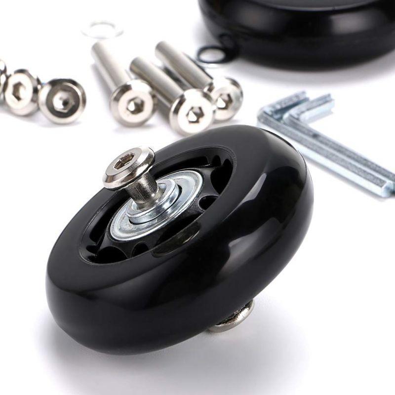 【4 PCS】Roda Koper Pengganti Karet Luggage Replacement Wheel 40 45 50 60 x 18 mm Rubber Suitcase Wheels Set Roda Koper Pengganti 40 45 50mm Luggage Replacement Wheel Wheels Roda Koper Replacement Pengganti 6