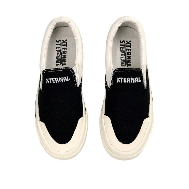 Sepatu Slip On Pria Wanita Hermoso XternalStepSure Middle White Bordir HF canvas kasual Flat Shoes Sepatu Slip On Pria Wanita Hermoso XternalStepSure Middle White Bordir HF canvas kasual Flat Shoes