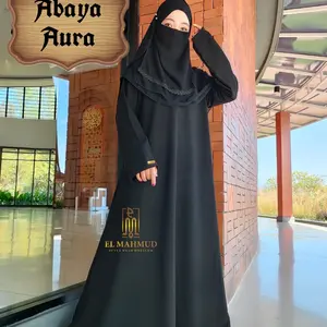 Abaya Bassic Abaya Hitam Abaya Jetblack Gamis Turkey ABAYA AURA