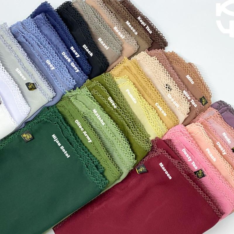 Koyu  Hijab  Segiempat  Potton  Lace  Part 1 7