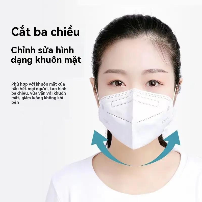 Khẩu Trang Mặt Người Lớn N95, Khẩu Trang Dùng Một Lần, Đóng Gói Một Miếng, Khẩu Trang Mặt Tai Treo Độc Lập, Khẩu Trang KN95 2