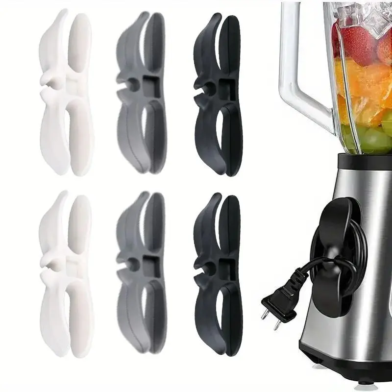 Kitchen Appliance Cord Winder Organizer, 4 Counts Cable Management Clip Holder for Air Fryer, Coffee Machine, Kitchen Accessories, Kitchen Utensils & Gadgets