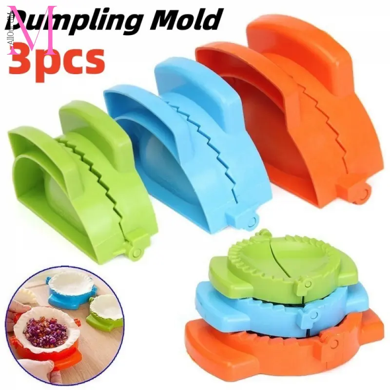 3Pcs Colorful DIY Dumpling Empanada Meat Dough Press Mold Maker Tool New Kitchen Utensils