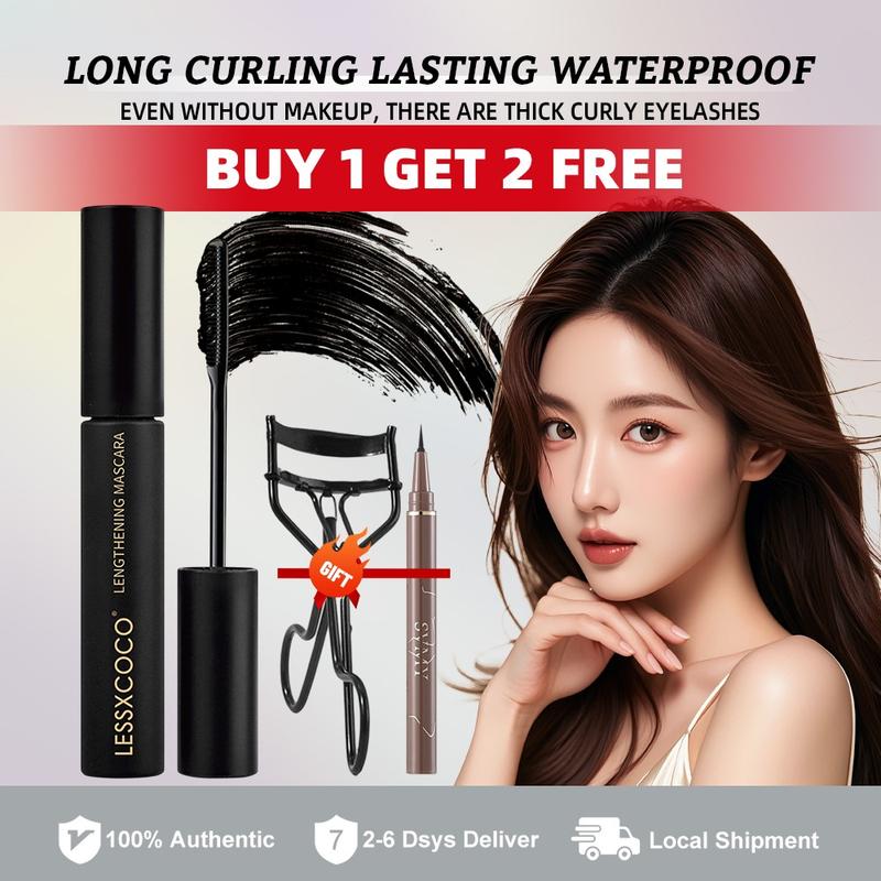 Penjepit Bulu Mata dan Celak, LESSXCOCO, Maskara Rambut Panjang ...