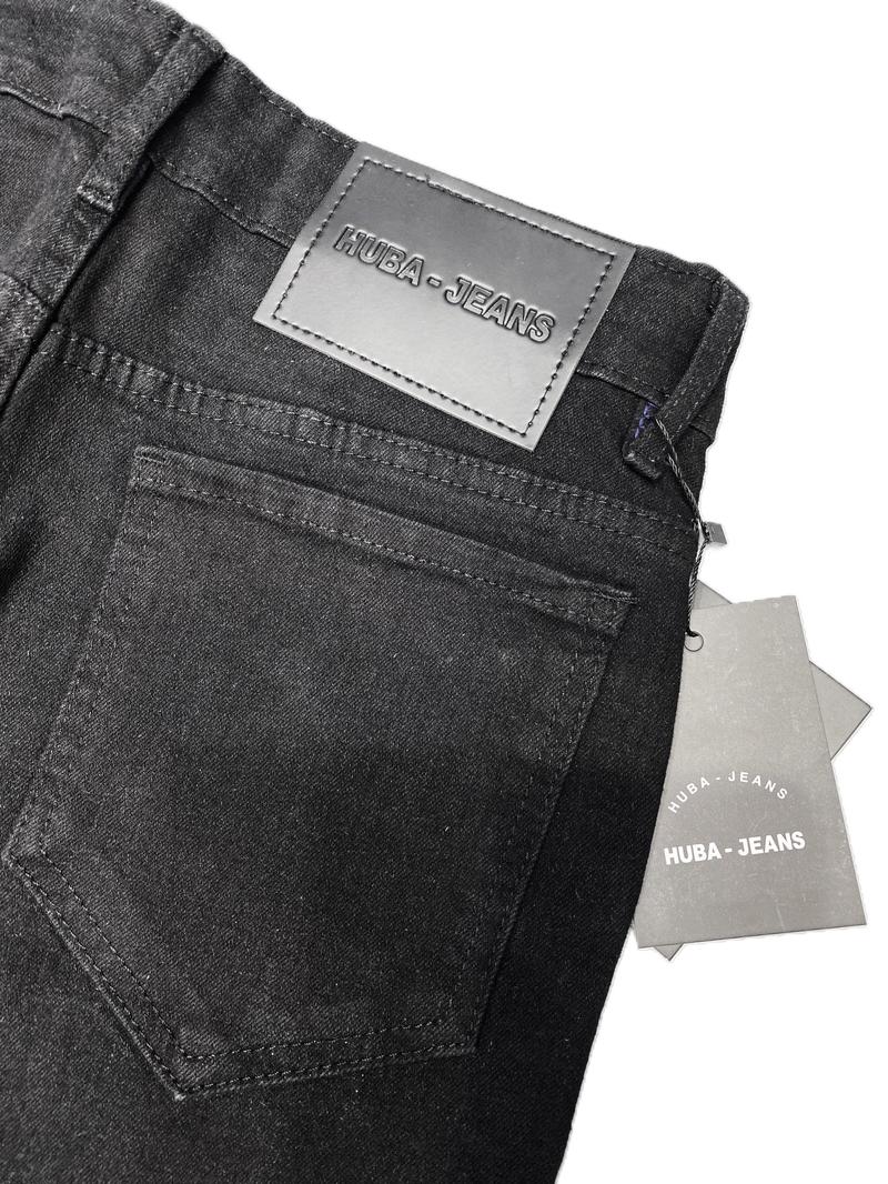Product Introduction of Quần jeans nam HUBA-JEANS đen wash rách gối Menswear Pants Denim Có Túi 5