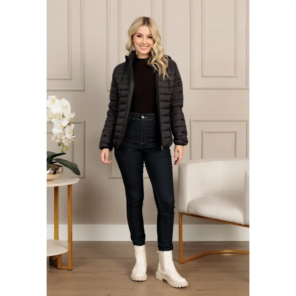 Jaqueta Bobojaco Feminina em Nylon – Elegância e Proteção Contra o Frio - imagem 4