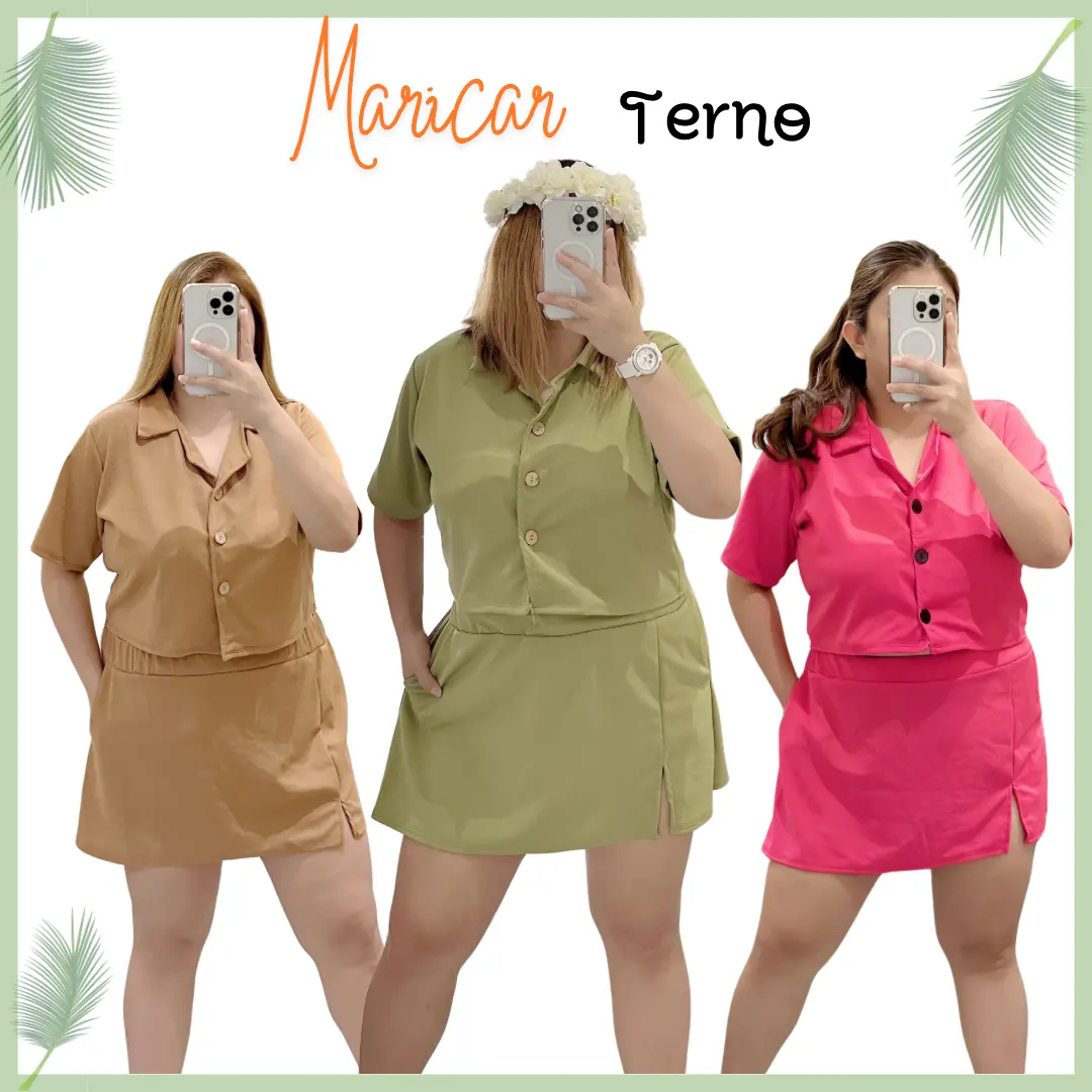 GANEA | MARICAR Coordinates Skirt terno Womenswear Crepe Fabric