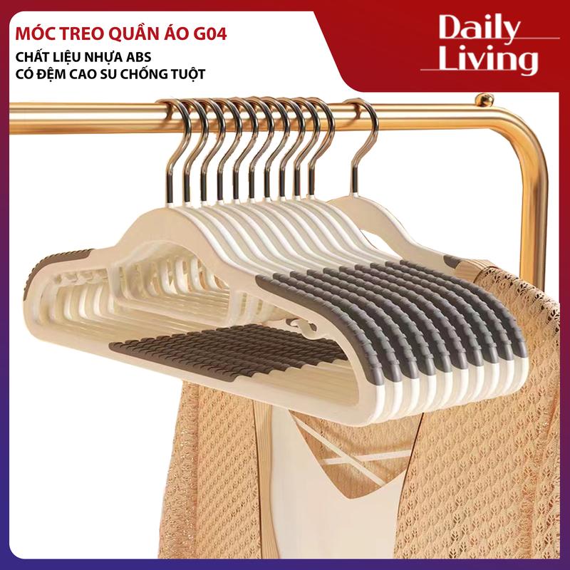 Móc Treo Quần Áo Chống Trượt G04 Móc Phơi Quần Áo Bằng Nhựa ABS Quai Móc Inox Chắc Chắn Bền Bỉ Treo Phơi Quần Áo Tiện Lợi moc treo