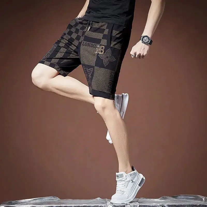 European Station Embroidered Shorts Men's 2023 Summer New Fashion Brand Thin Casual Sports Men Fashionable Fifth Pants