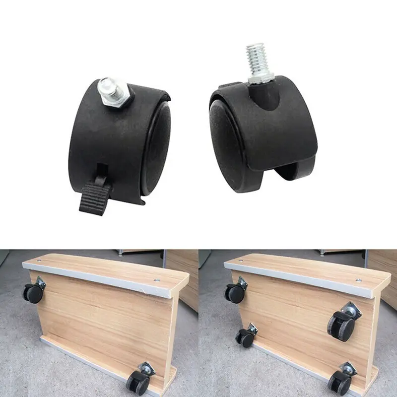 Bánh xe con lăn có thể xoay được, vật liệu nhựa, cho ghế máy tính và đồ nội thất, bánh xe thay thế 6