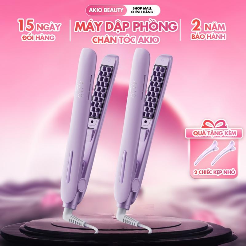 Máy uốn tóc dập xù AKIO bấm phồng chân tóc với 4 mức nhiệt, lớp phủ X2 ceramic không gây hư tổn tóc