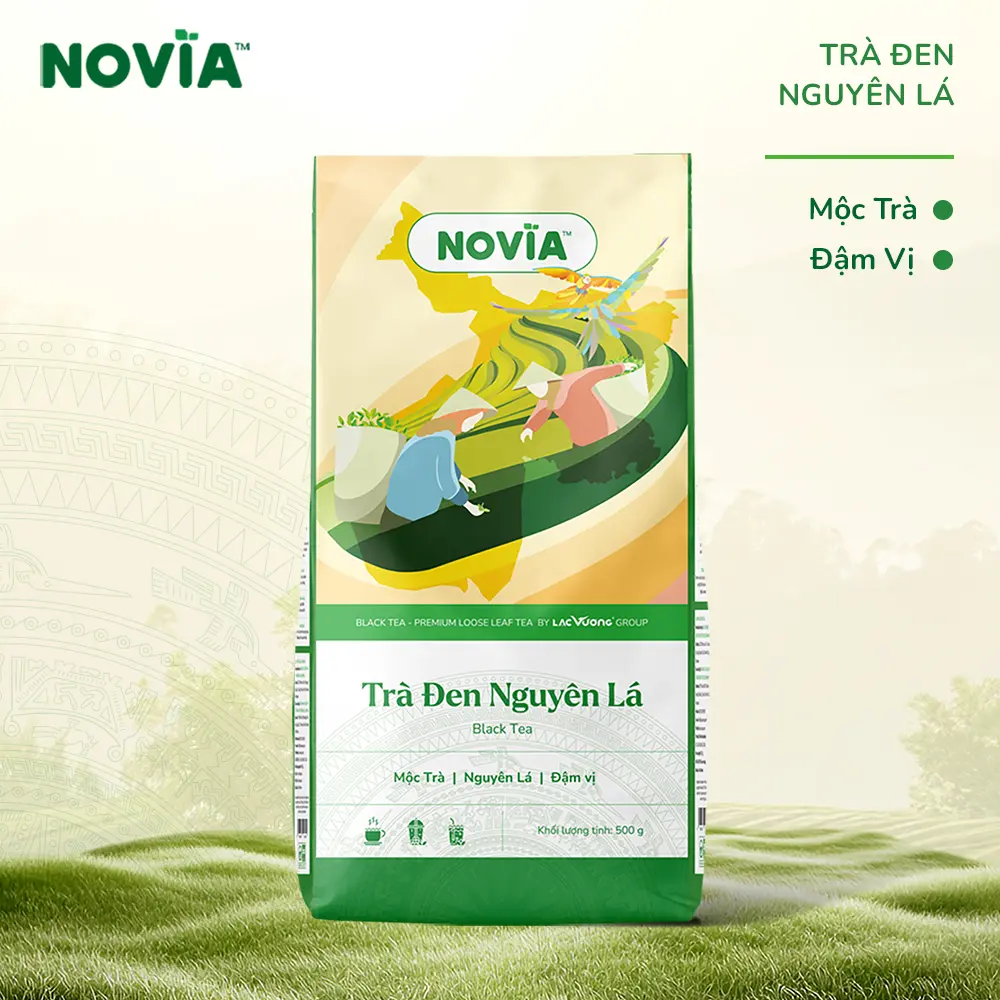 Trà đen Nguyên lá Novia 100g, 500g & 1kg [Nguyên lá, Mộc trà]