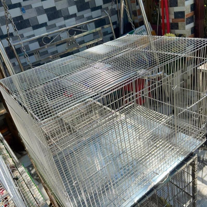 Chuồng nuôi Iguana INOX 201 có khay đựng phân, khúc cây, 2 khay nước Rồng Nam Mỹ Pet Home