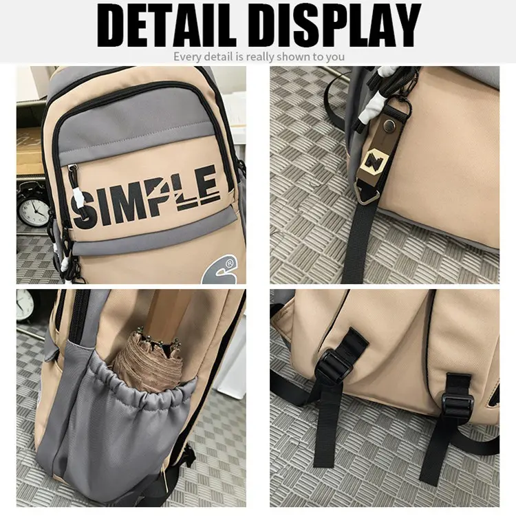 Balo đi học thời trang unisex nam nữ vải cao cấp chống nước đựng laptop 16in đi làm du lịch 8853 7