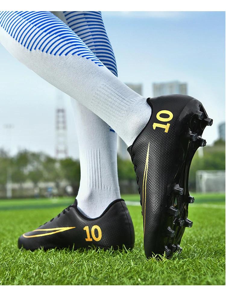 Product Introduction of Professional Men Football Shoes TF/FG Professional Boy Football Field Boots Society Cleats Soccer Shoes Fast Non Slip Sneaker 8