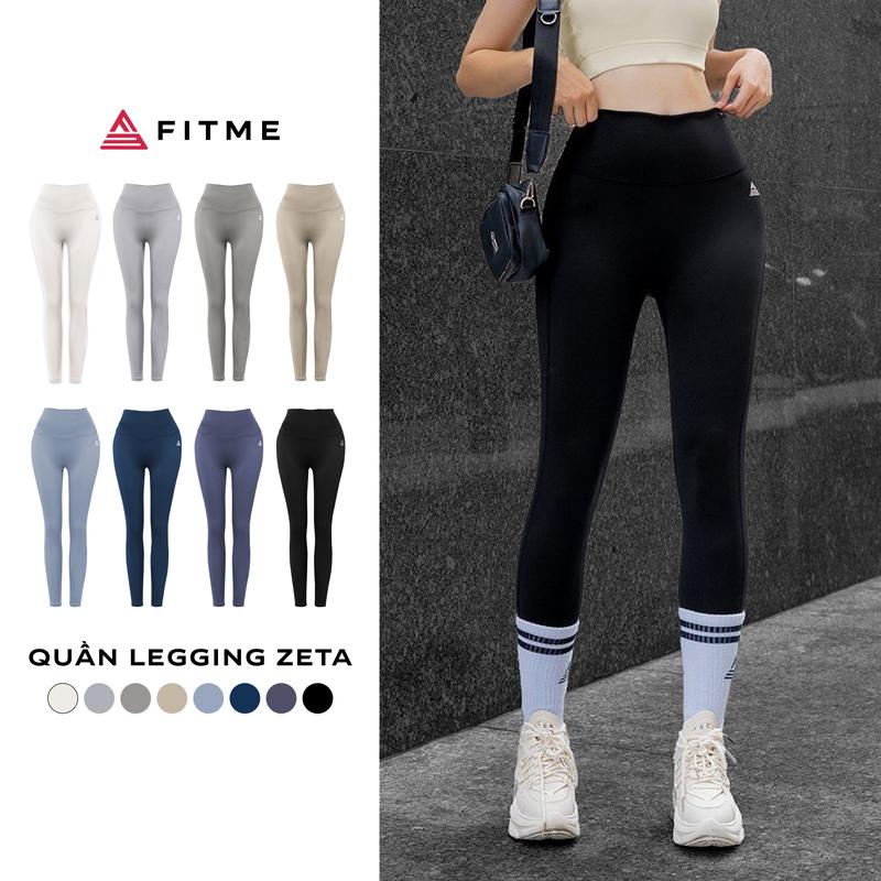 Quần tập gym yoga legging nữ cạp cao Fitme Zeta vải 2 lớp nâng v3 tôn dáng cao cấp QDZT