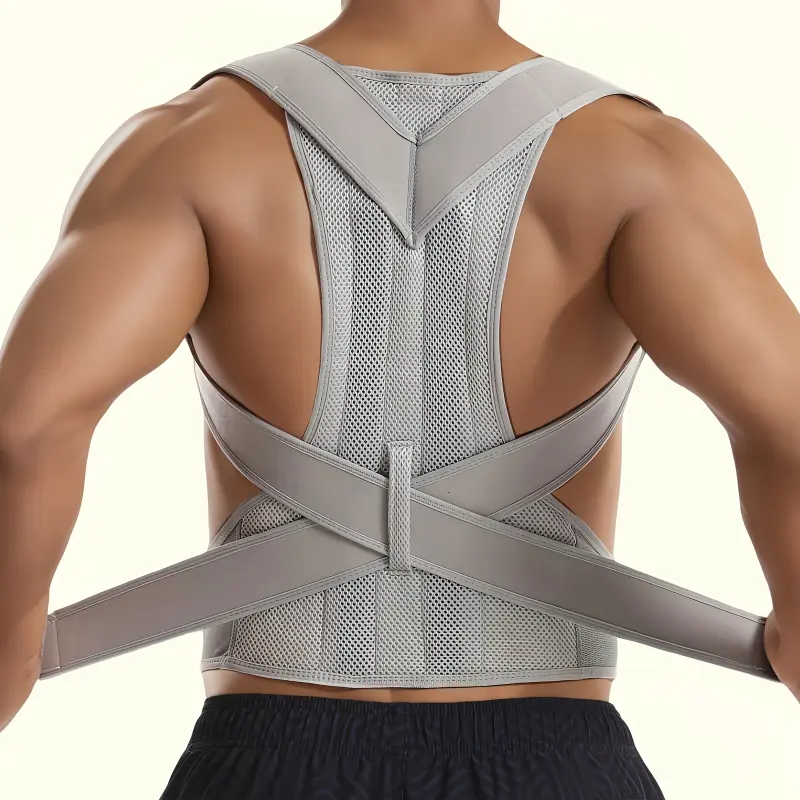 Unisex Adjustable Anti-Slouch Support Strap, Sports Style Shapewear for Adults