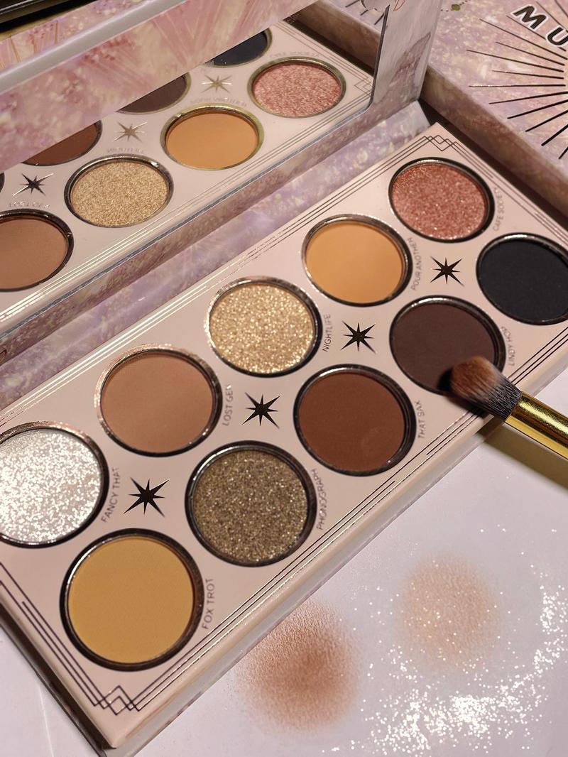 Product Introduction of lipstick  cosmeticMuge Leen ~ Rich Gold Ten Color Eyeshadow Palette Shimmer Matte Flash Niche Earth Color Students Cheap Makeup 8