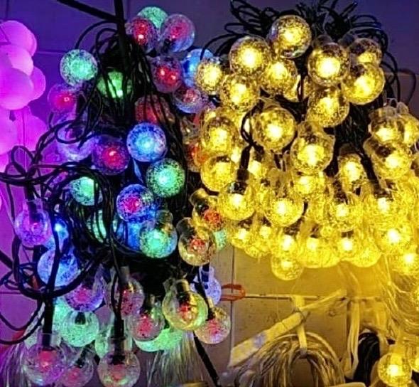 Product Introduction of Dây đèn led bi bọt, Dây đèn led trang trí bi bọt 36 bóng 10m điện 220V nhiều màu trang trí giáng sinh, tết, ngoài trời 12