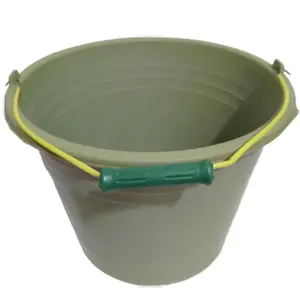 Ember air ukuran besar emer aduk cor bangunan anti pecah Cod Tahan Lama Hijau Gagang Plastik