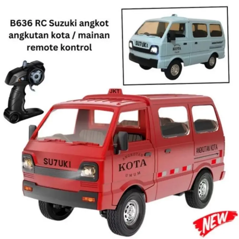 RC Angkot Suzuki Carry Remote Control 2.4 Ghz Baterai Charge - Mainan Mobil Remot Kontrol Angkutan Kota Umum Batre Cas Koleksi Anak Laki Perempuan - Bus Basuri Telolet 0
