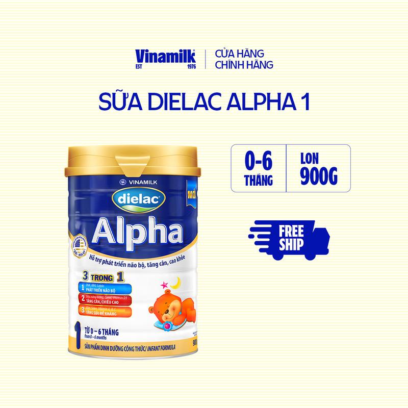  Hộp Sữa bột Vinamilk Dielac Alpha 1 - Hộp thiếc 900g 